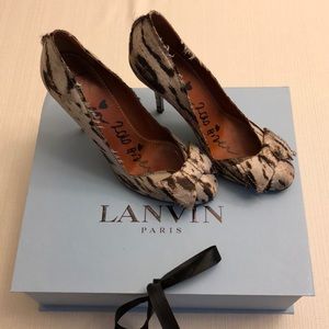 Lanvin Leopard Print Bow Heel